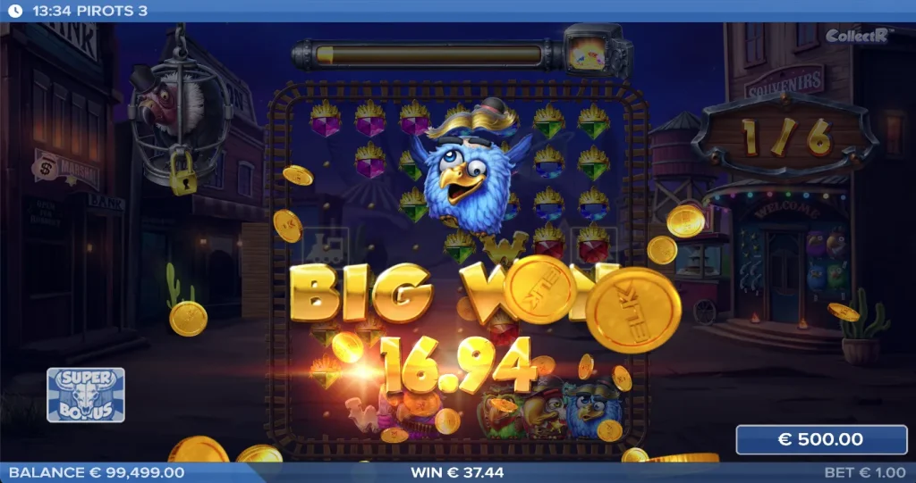 Pirots 3 Big win mode